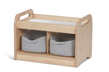 Seilkörbe, flach, 6er-Set, hellgrau